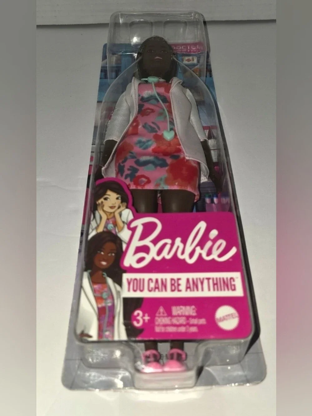 Barbie Doctor Doll 12” You Can Anything Curvy Doctor African-American Doll Toy